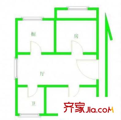 翡翠園 2室 戶型圖