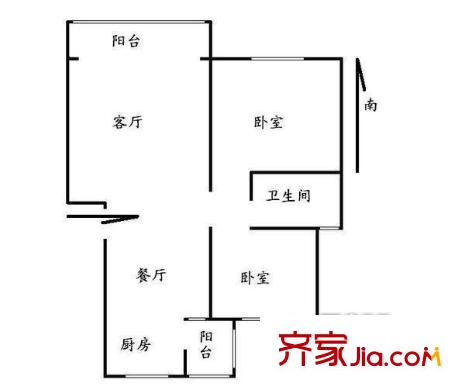 翠竹園 2室 戶型圖