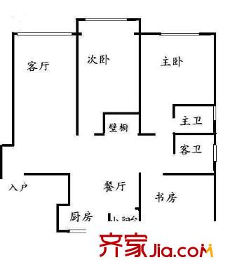 翠竹園 3室 戶型圖
