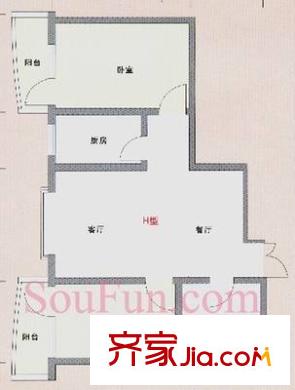 翡翠園 2室 戶型圖