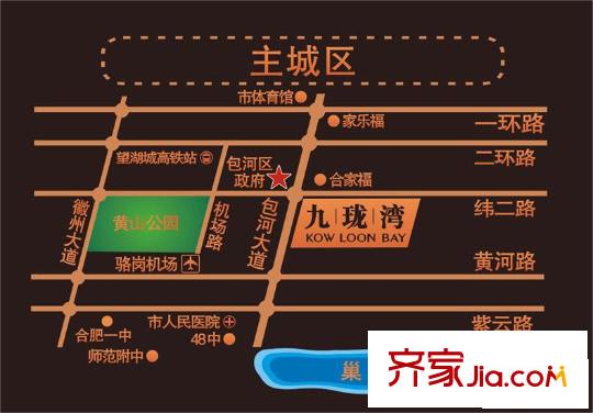 華陽九瓏灣交通圖區(qū)位圖