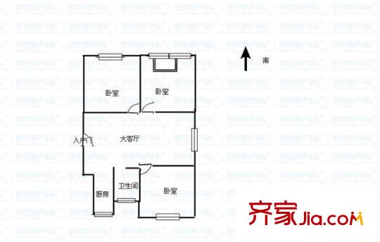中環(huán)東方名景 3室 戶型圖