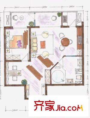 玫瑰紳城花園戶型圖玫瑰公館 2室 戶型圖 2室1廳1衛(wèi)1廚