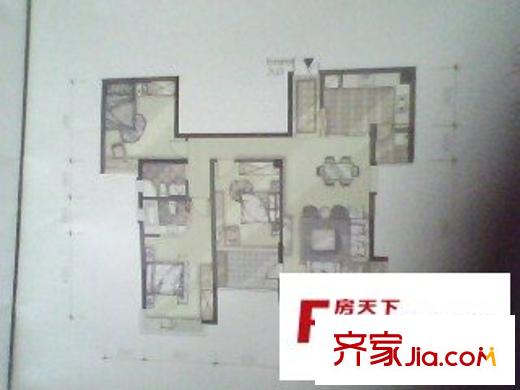 玫瑰紳城花園戶型圖玫瑰公館 1室 戶型圖 1室1廳1衛(wèi)1廚