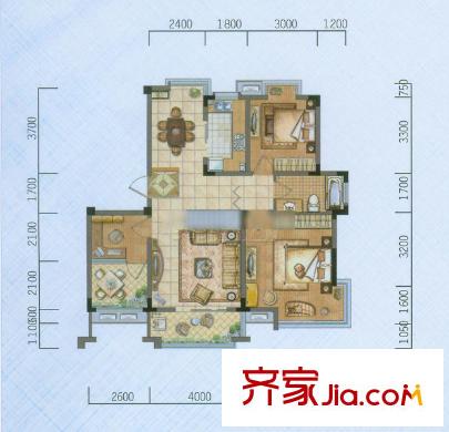 頤和花園 3室 戶型圖