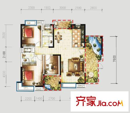 新華學(xué)府春天 3室 戶型圖