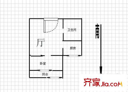 園上園 1室 戶型圖