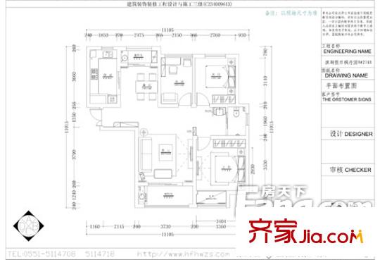 濱湖假日金櫚園 3室 戶型圖