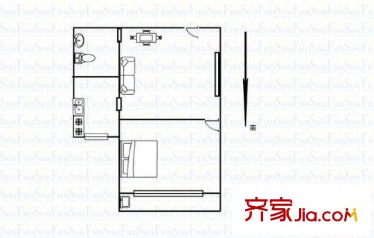 園上園 1室 戶型圖