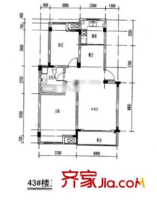 信達格蘭云天 2室 戶型圖