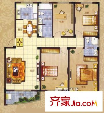 禹州華僑城 4室 戶型圖