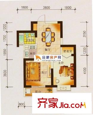 興園小區(qū) 2室 戶型圖