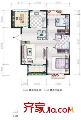 興園小區(qū) 2室 戶型圖