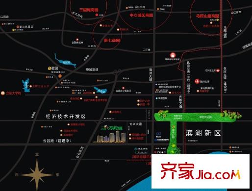 濱湖萬(wàn)科城區(qū)位圖