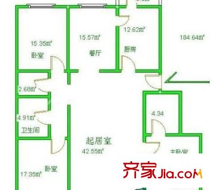 濱湖明珠 3室 戶型圖