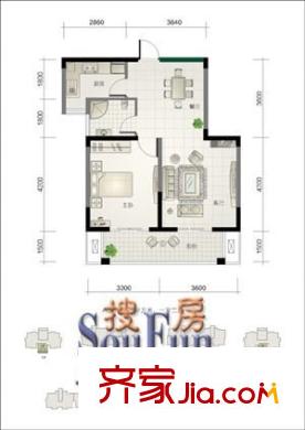 國際麗晶城 0室 戶型圖