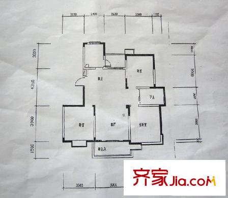 國際麗晶城 3室 戶型圖