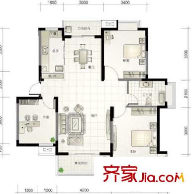 國(guó)際麗晶城 0室 戶型圖