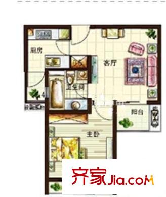 華潤(rùn)幸福里 1室 戶型圖