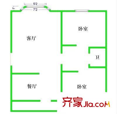 信旺華府駿苑 2室 戶型圖