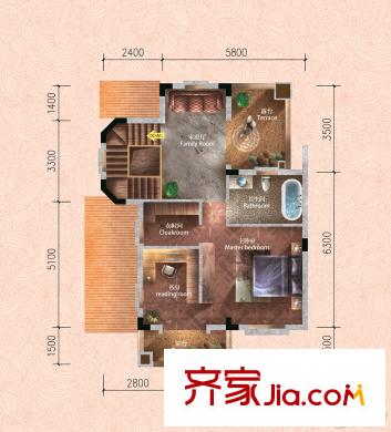 原樹提香H1三層  2室1廳1衛(wèi) 62.48平方米 2室1廳1衛(wèi)