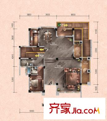 原樹提香E1一層 1室2廳2衛(wèi)