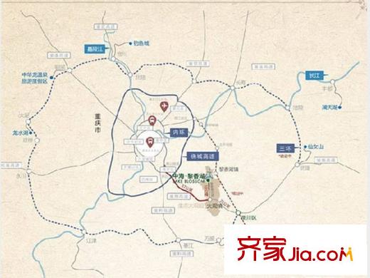 中海黎香湖區(qū)位圖