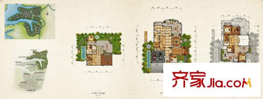 中海黎香湖一期日內(nèi)瓦別墅標(biāo)準(zhǔn)層E戶型 4室2廳