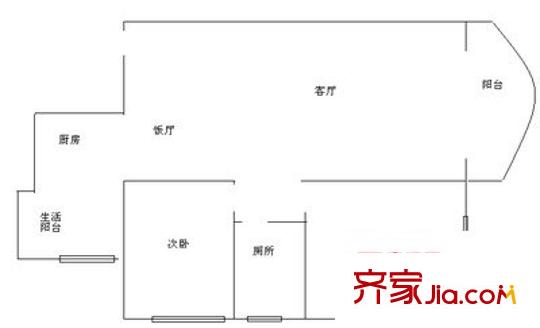 大坪新城大廈 2室 戶型圖