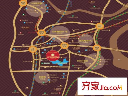 興茂盛世國際交通圖