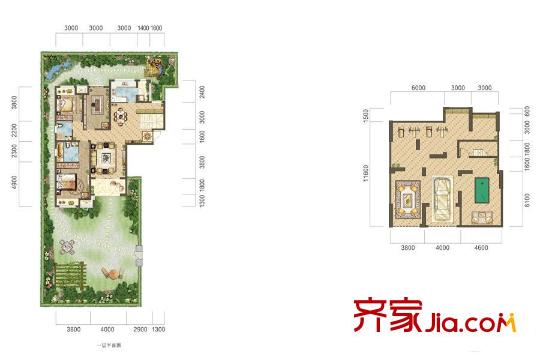 公園大道二期洋房E1戶型 2室2廳2衛(wèi)1廚