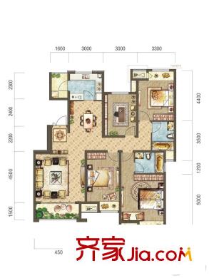 公園大道二期洋房D3-2戶型 3室2廳2衛(wèi)1廚