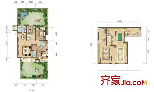 公園大道二期洋房D1-6戶型 2室2廳2衛(wèi)1廚