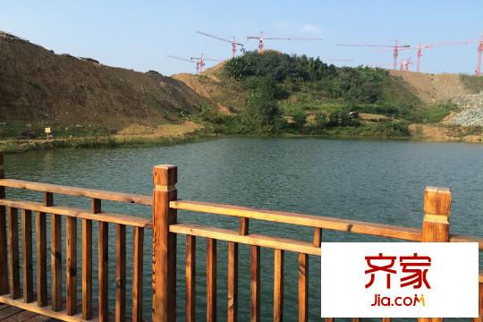 鵬潤(rùn)悅秀上東小區(qū)孟子湖實(shí)景（2015-9）