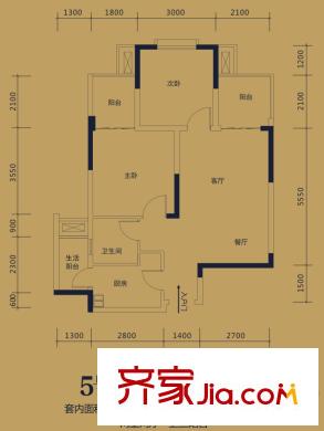 南方玫瑰城二期黛瑰苑1/2/9/10號樓標準層5號房 2室2廳1衛(wèi)1廚