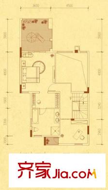 南山高爾夫國際疊滟嶺戶型圖B2型五層 2室2廳1衛(wèi)1廚