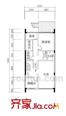 小泉森林海戶型圖A1戶型負(fù)一層平面圖 