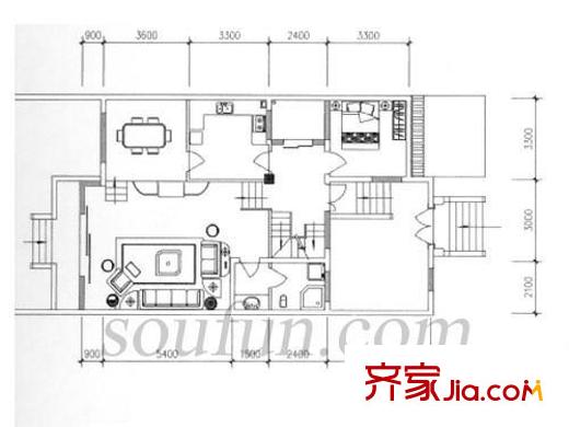 金科中華坊戶型圖戶型圖 1室2廳1衛(wèi)1廚