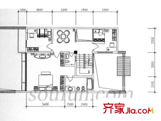 金科中華坊戶型圖戶型圖 3室1廳2衛(wèi)1廚