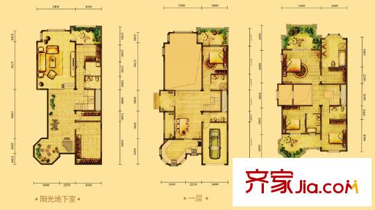 融創(chuàng)奧山博爵堡戶型圖39號(hào)樓A1戶型 5室3廳6衛(wèi)1廚