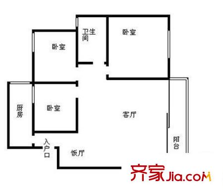 宏泰苑 3室 戶型圖