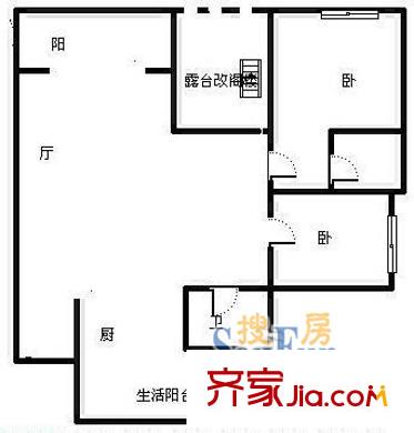 金華苑小區(qū)戶型圖金華苑(渝北)1 2室1廳1衛(wèi)1廚