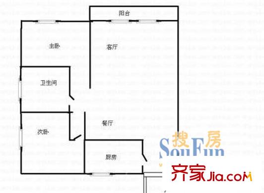 金華苑小區(qū)戶型圖金華苑(渝北)4 2室2廳1衛(wèi)1廚