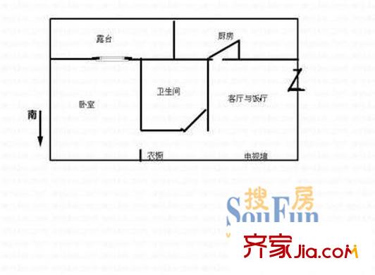 金華苑小區(qū)戶型圖金華苑(渝北)5 1室1廳1衛(wèi)1廚