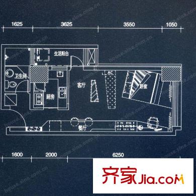新科國際廣場 1室 戶型圖