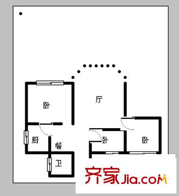 書香美地 3室 戶型圖