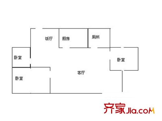 書(shū)香美地 3室 戶(hù)型圖