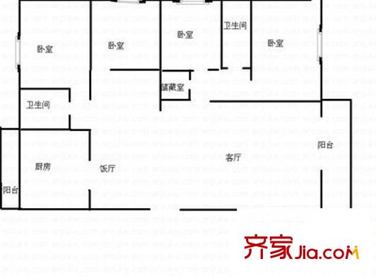 龍旺街118號(hào)小區(qū)戶型圖龍旺街小區(qū) 4室 戶型圖 4室3廳2衛(wèi)1廚