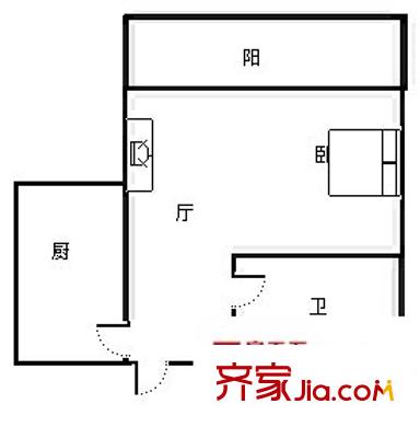 正能雅舍 1室 戶型圖