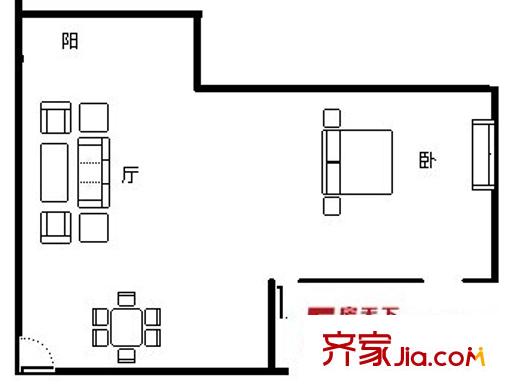 正能雅舍 1室 戶型圖